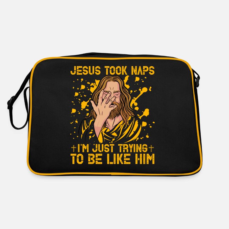 Jesus took naps I'm just trying to be like him Retro Tasche