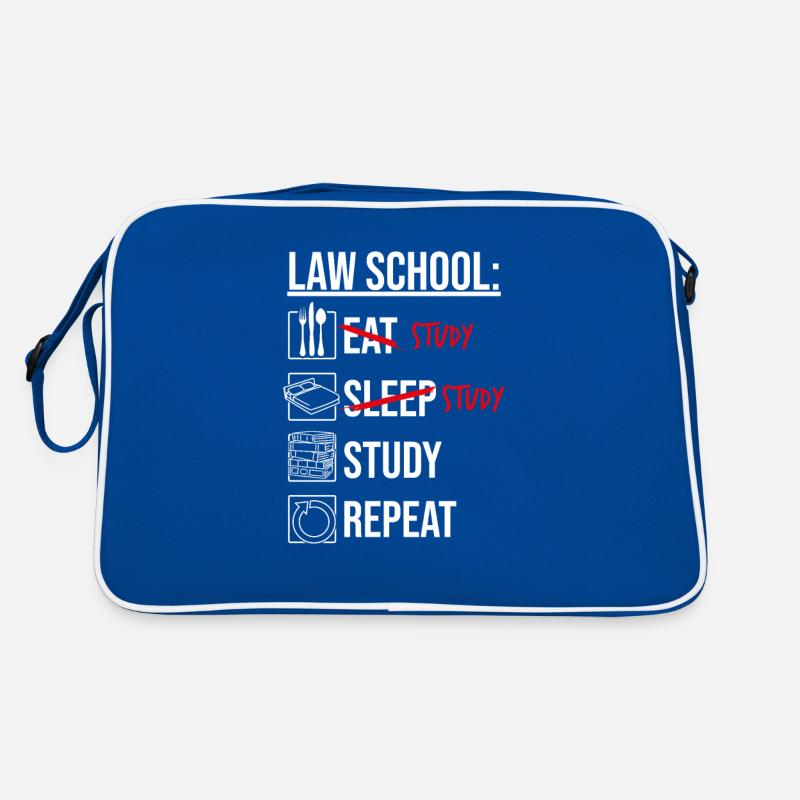 Eat Sleep Study Repeat, Funny Advocate in Work Retro Bag