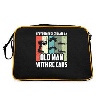 Never Underestimate An Old Man With RC Cars RC Car - Retro Tasche - Schwarz/Gold - Hinten