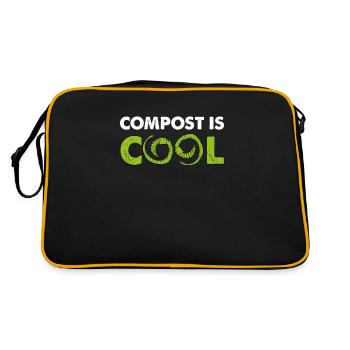 Le compost est cool, vermiculture de l’éleveur - Sac Retro - noir/or - Dos