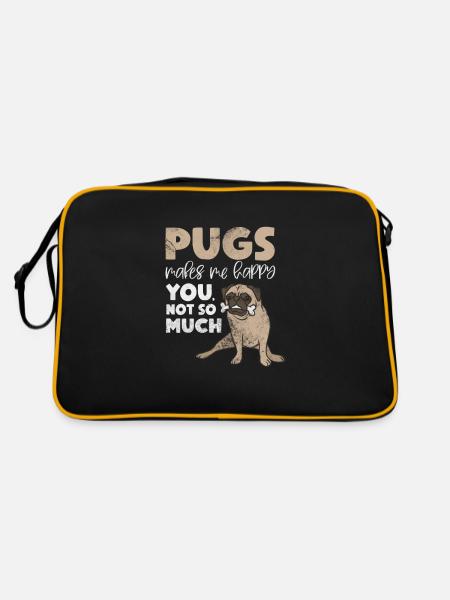Pug - Retro Bag - black/gold - Back
