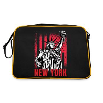 Liberty Statue NY Souvenir New York City États-Unis - Sac Retro - noir/or - Dos
