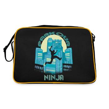 Parkour Ninja City Run Coureur Freestyle - Sac Retro - noir/or - Dos