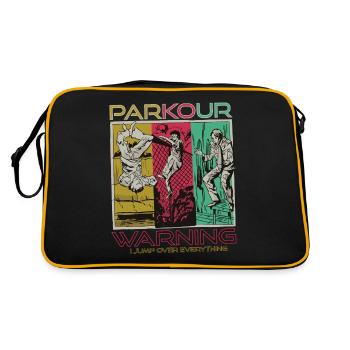 Parkour centre-ville course saut freestyle coureur - Sac Retro - noir/or - Dos