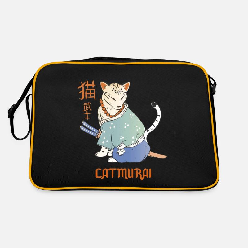 Cat Samurai Catmurai Japanese Warrior Funny Retro Bag