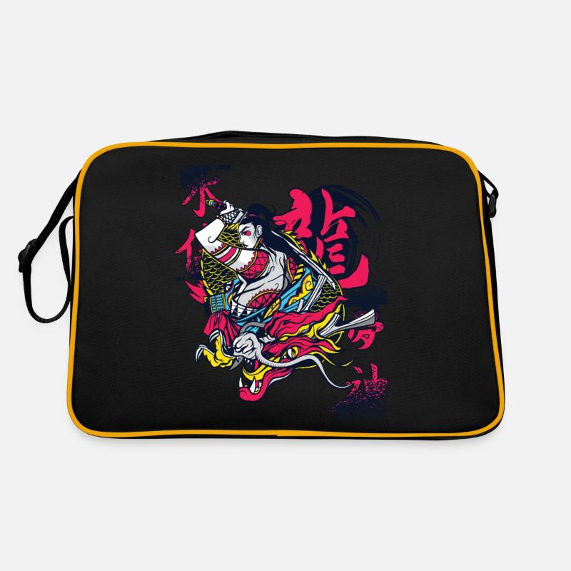 Samurai Drachenkrieger Ninja Mädchen Japanische Ku Retro Tasche