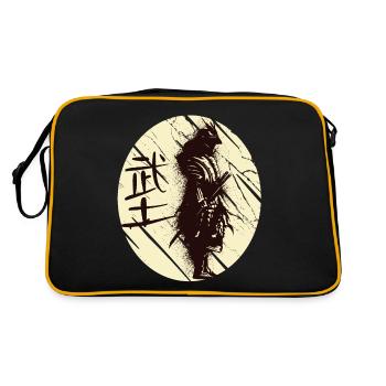 Japanese Art Samurai Japanese Warrior Kata - Retro Bag - black/gold - Back