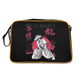 Samouraï Katana Épée Tache de sang Guerre japonaise - Sac Retro - noir/or - Dos