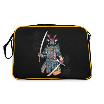 Samurai Retro Japanese Art Ninja Japanese K - Retro Bag - black/gold - Back
