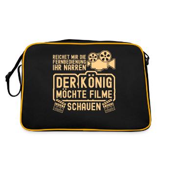Filme Filmabend Kinofilme Kino Heimkino - Retro Tasche - Schwarz/Gold - Hinten