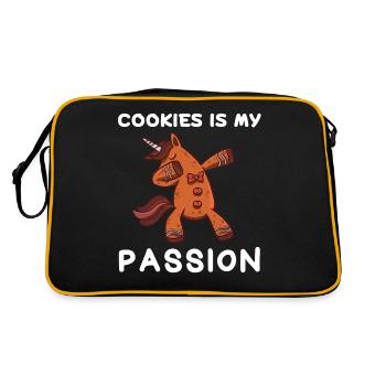 Cookie Ist Mein Passion Baker Master Christmas - Retro Tasche - Schwarz/Gold - Hinten