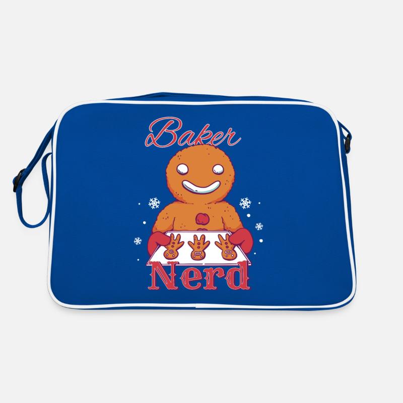Baker Nerd Cookies Mann Weihnacht Schneeflocken Retro Tasche
