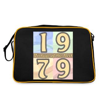 BIRTHDAY YEAR 1979 - Retro Bag - black/gold - Back