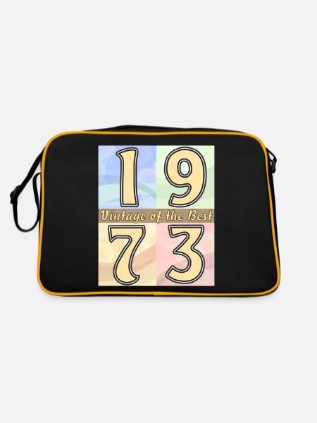 BIRTHDAY YEAR 1973 - Retro Bag - black/gold - Back