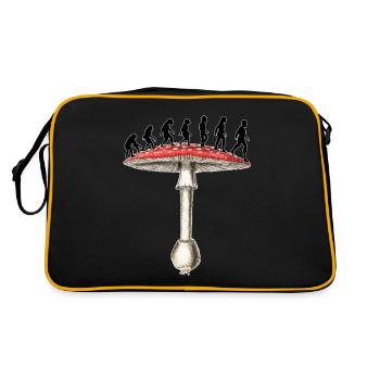 Amanita Muscaria Evolution Stoned Ape - Sac Retro - noir/or - Dos