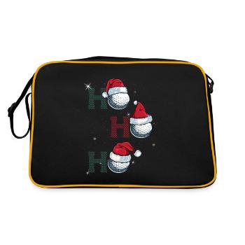 HoHoHo Drôle de balle de golf de Noël - Sac Retro - noir/or - Dos