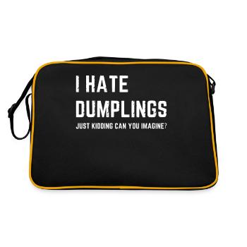 C’est drôle, je déteste les boulettes en plaisantant - Sac Retro - noir/or - Dos