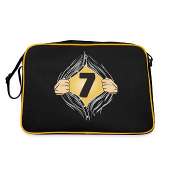 7 METTRE UNE CHEMISE - Sac Retro - noir/or - Dos
