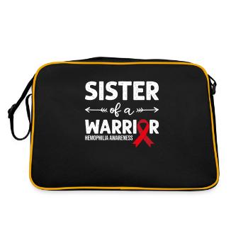 Soeur d’un guerrier, Hémophilie au ruban rouge - Sac Retro - noir/or - Dos