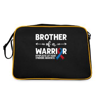 Frère d’un guerrier, ruban rouge et bleu HLHS - Sac Retro - noir/or - Dos