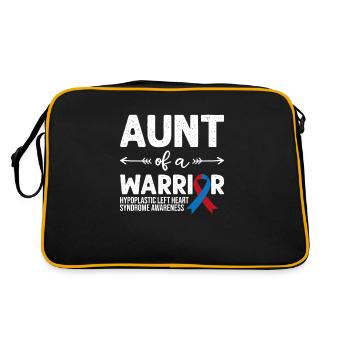 Tante d’un guerrier, Red Blue Ribbon HLHS Awareness - Sac Retro - noir/or - Dos