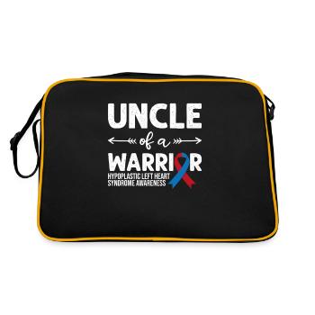 Oncle d’un guerrier, ruban rouge et bleu HLHS - Sac Retro - noir/or - Dos