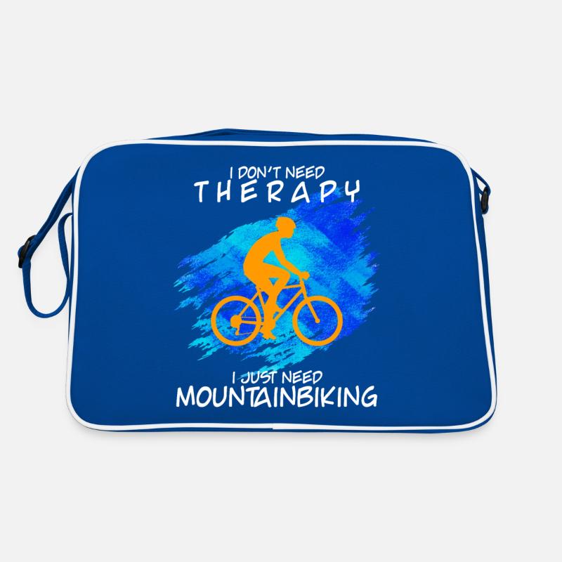 Mountain Biking Mountain Bikers Downhill Retro Bag