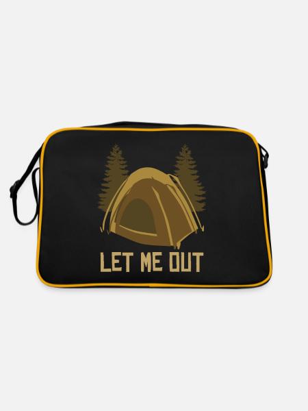 Camping Camping Outdoor Tent Camping - Retro Bag - black/gold - Back
