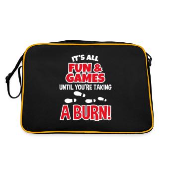 Fun & Games You're Taking A Burn Privatdetektiv - Retro Tasche - Schwarz/Gold - Hinten