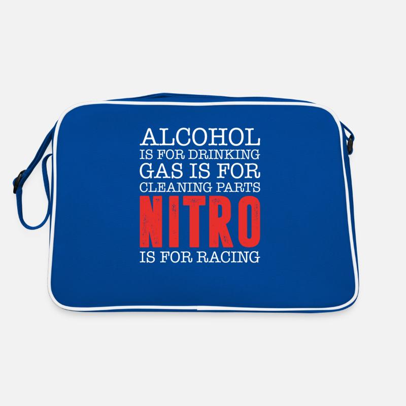 Nitro Is For Racing, Funny Drag Boat Racing Retro Bag