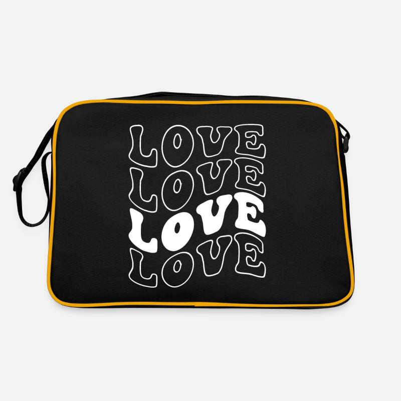 Love Liebe Schrift Retro Tasche