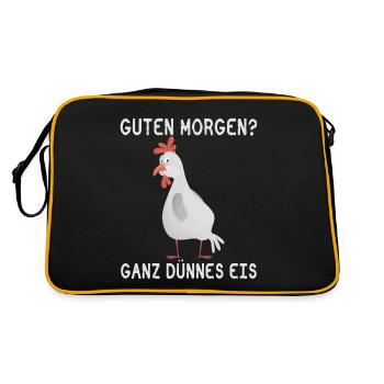 Good morning? Very thin ice! - Retro Bag - black/gold - Back