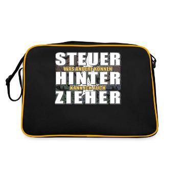 STEUERHINTERZIEHER - Retro Tasche - Schwarz/Gold - Hinten