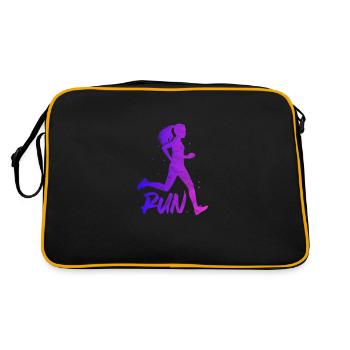 Running Runner Jogging Jogging Runner Gift - Retro Bag - black/gold - Back