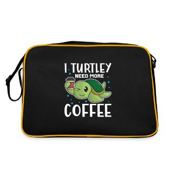 Tortue Tortue Créature Marine Cadeau - Sac Retro - noir/or - Dos