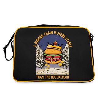 Une chaîne de burgers est plus stable que la blockchain - Sac Retro - noir/or - Dos