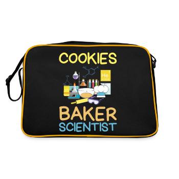Cookies Baker Scientist Chemistry Kitchen utensils - Retro Bag - black/gold - Back