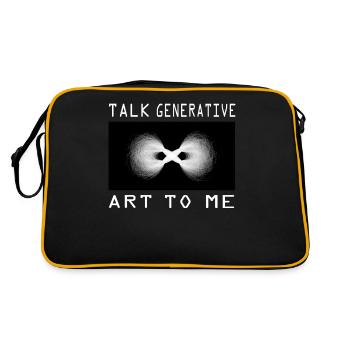 Sprechen Sie Mit Mir Über Generative Kunst - Retro Tasche - Schwarz/Gold - Hinten