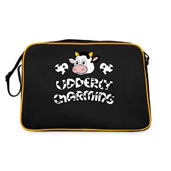 Cow Farmer Calf Calf Farm Cows - Retro Bag - black/gold - Back