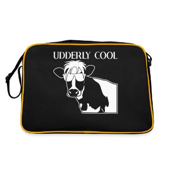 Cow Farmer Farm Calf Calf Cows - Retro Bag - black/gold - Back
