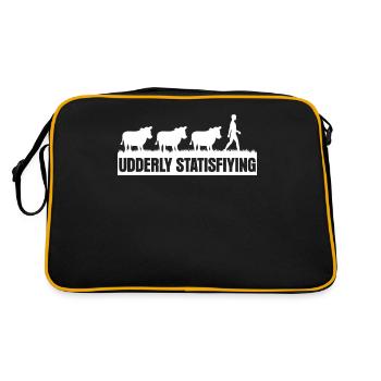Cow Calf Farmer Farmer Calf Cows - Retro Bag - black/gold - Back