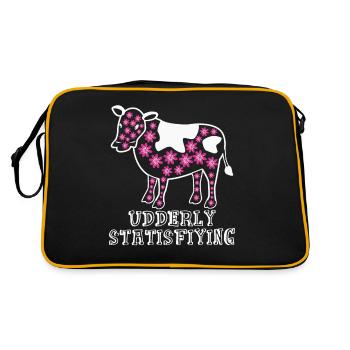 Cow Farmer Farmer Cows - Retro Bag - black/gold - Back