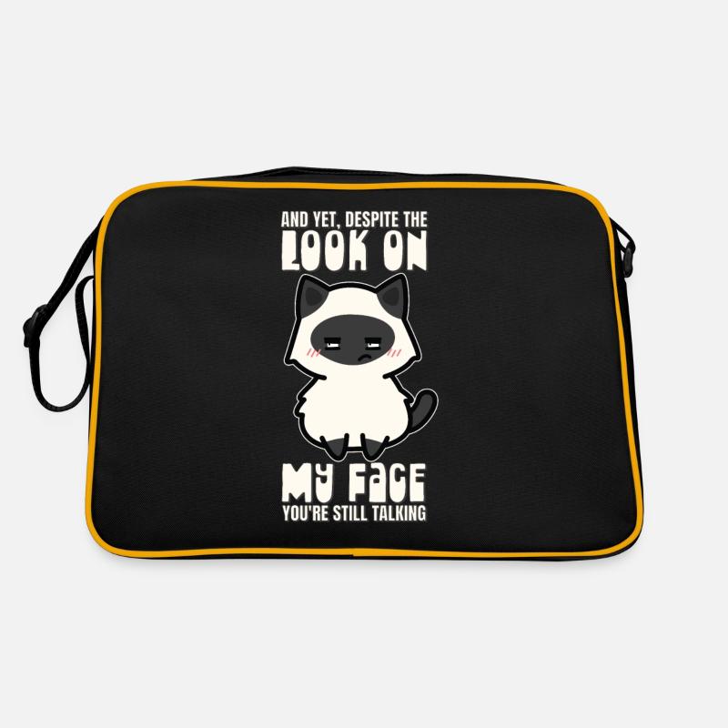Malgré mon expression faciale, tu parles toujours Sac Retro