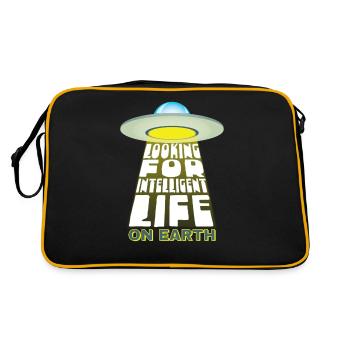 In search of intelligent life on - Retro Bag - black/gold - Back
