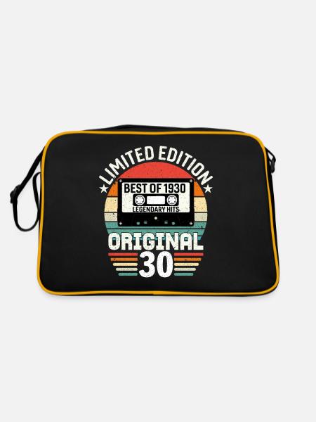 Limited edition of the best of the 1930 original - Retro Bag - black/gold - Back