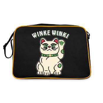 KATZE WINKE WINKI - Retro Tasche - Schwarz/Gold - Hinten