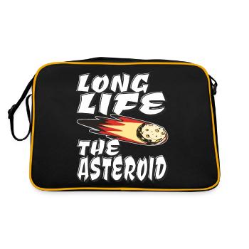 LONG LIFE THE ASTEROID - Retro Tasche - Schwarz/Gold - Hinten