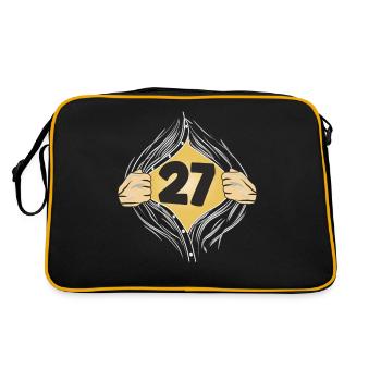 27 HEMD AUFZIEHEN - Retro Tasche - Schwarz/Gold - Hinten