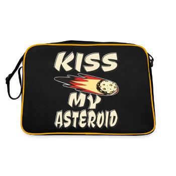KISS MY ASTEROID - Retro Tasche - Schwarz/Gold - Hinten