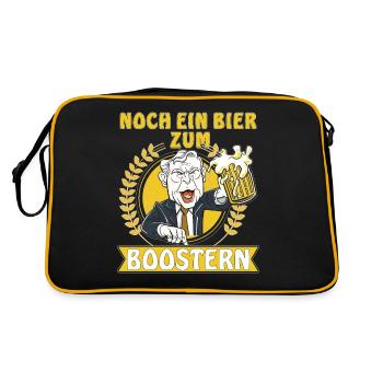 NOCH EIN BIER ZUM BOOSTERN - Retro Tasche - Schwarz/Gold - Hinten